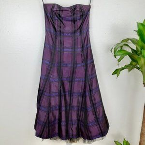 Jessica McClintock Purple Plaid Dress Size 5